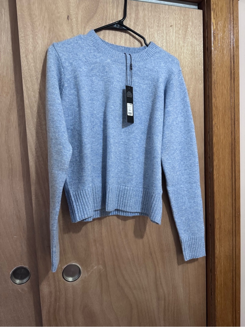 Zara Heather Light Blue Crewneck Sweater
